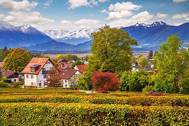 Town of Murnau in the alps of Bavaria Germany