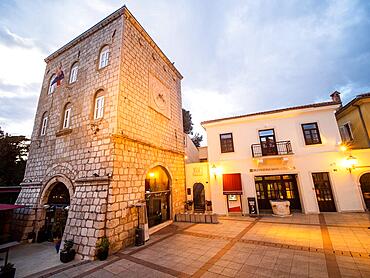 Town Tower, Town of Krk, Island of Krk, Kvarner Gulf Bay, Croatia, Europe