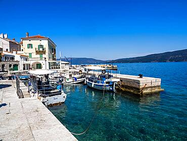 Harbour near the fishing village of Valun, Cres Island, Adriatic Sea, Kvarner Bay, Croatia, Europe