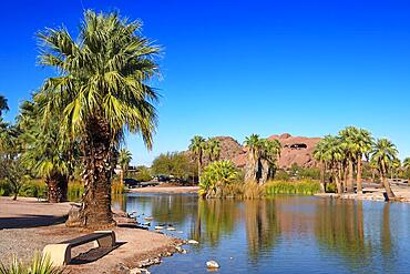 Loch im Felsen, Papago Park, Phoenix, Arizona, USA, North America