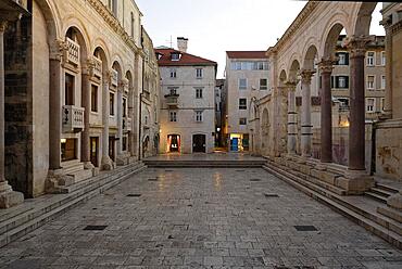 Diocletian's Palace, Peristyle, Roman Catholic Archidiocese of Split-Makarska, Split, Splitsko-Dalmatinska, Croatia, Europe