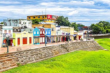 Tiny stores along the acre river, Rio Branco, Acre state, Brazil, South America