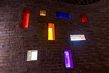 Interior of the Unesco world heritage site, the work of engineer Eladio Dieste: Church of Atlantida, Uruguay, South America