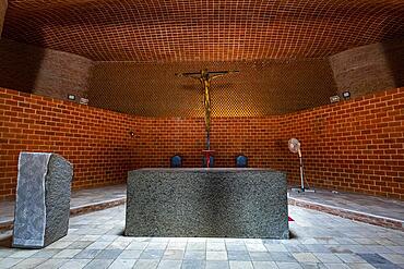 Interior of the Unesco world heritage site, the work of engineer Eladio Dieste: Church of Atlantida, Uruguay, South America