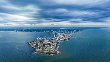 Aerial of Punta del Este, Uruguay, South America