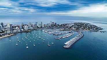 Aerial of Punta del Este, Uruguay, South America