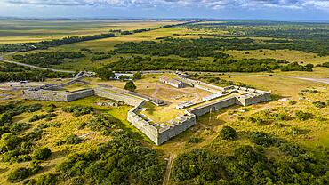 Aerial of the Fort of Santa Teresa, Santa Teresa National Park, Uruguay, South America