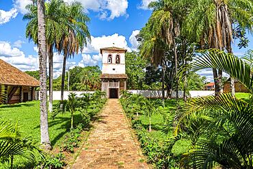 Bell tower, San Miguel de Velasco mission, Unesco site Jesuit Missions of Chiquitos, Bolivia, South America