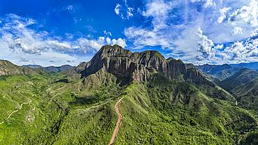 Aerial of the Mountains around, Samaipata, Bolivia, South America