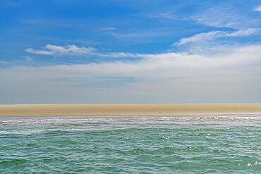 Long sandy beach, Marinho Joao Vieira e Poilao National Park, Bijagos archipelago, Guinea Bissau