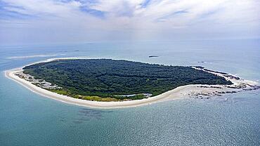 Aerial ofCavallo island, Marinho Joao Vieira e Poilao National Park, Bijagos archipelago, Guinea Bissau