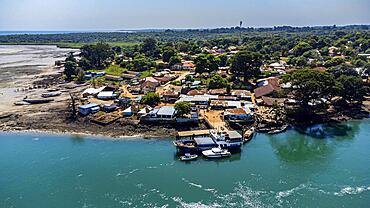 Aerial of Bubaque island, Bijagos archipelago, Guinea Bissau