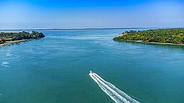 Aerial of Bubaque island, Bijagos archipelago, Guinea Bissau