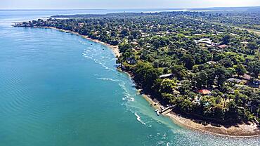 Aerial of Bubaque island, Bijagos archipelago, Guinea Bissau