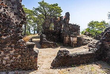 Ruins of Fort James, Unesco site Kunta Kinteh or James island, Western slave trade, Gambia, Africa