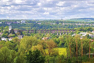 The railway viaduct over the river Enz in the town of Bietigheim-Bissingen, Baden Wuertemberg, Germany, Europe