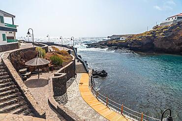 Recreational area of the town of Tamaduste located on the coast of the island of El Hierro in the Canary Islands, Spain, Europe