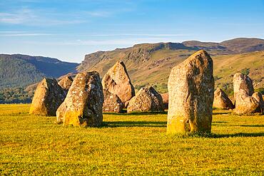 The Neolithic Castlerigg Stone Circle dating from around 3000 BC, near Keswick, Lake District National Park, UNESCO World Heritage Site, Cumbria, England, United Kingdom, Europe