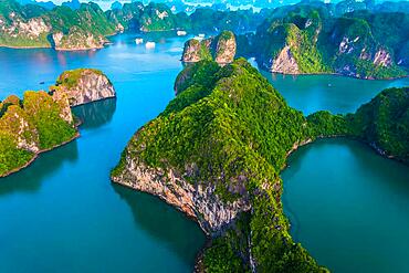 Aerial view of Ha Long Bay, Vietnam, Asia