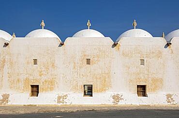 White-washed wall and Dome roof, Al Qubaib Mosque, Doha, Qatar, Asia