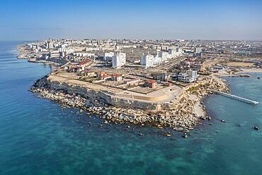 Aerial of Aktau, Caspian sea, Kazakhstan, Asia