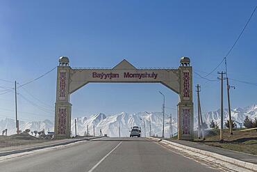 Road leading in the Tian Shan mountains, Taraz, Kazakhstan, Asia