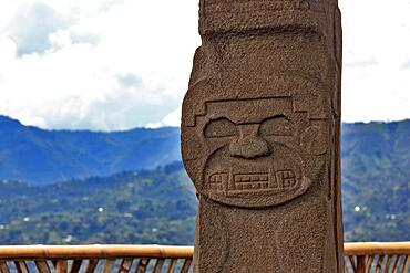 Republic of Colombia, San Augustin, Departamento Huila, archaeological site, prehistoric figures and statues carved from lava and basalt, Colombia, South America