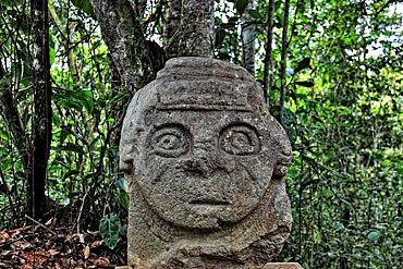 Republic of Colombia, San Augustin, Departamento Huila, archaeological site, prehistoric figures and statues carved from lava and basalt, Colombia, South America