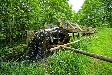 Water wheel Trubachtal, Egloffstein, Bavaria, Germany, Europe