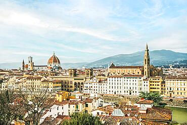 High angle view of Florence (Firenze), Italy, Europe