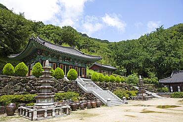 Chunjinam Hermitage at Baekyangsa Temple, main temple of the Jogye Order of Korean Buddhism, Bukha-myeon, Jangseong, South Jeolla Province, South Korea, Asia