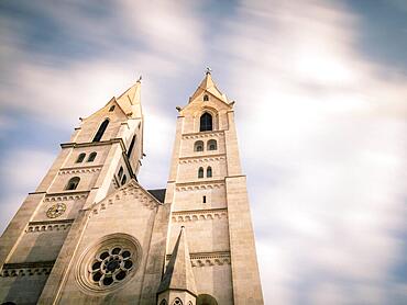 Long exposure cathedral of wiener neustadt in Austria