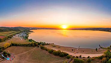 Kelbra reservoir at sunset