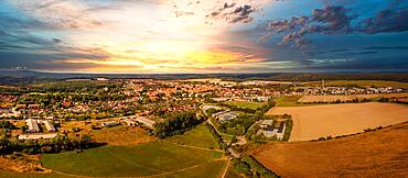 Aerial view Harzgerode in the Harz Mountains