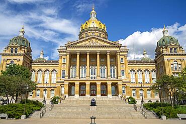 July 19, 2020, Des Moines, Iowa, USA: The Iowa State Capitol is the state capitol building of the U.S. state of Iowa