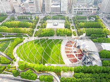 Aerial view of the Windy City, Chicago Illinois