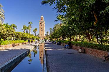 The Kutubiyya Mosque is the largest mosque in Marrakesh, Morocco. Located in the southwest medina quarter of Marrakesh, near the famous public place of Jemaa el-Fna