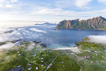 Fishing village Hovden, Langoya Island, Vesteralen Archipelago, Norway, Europe