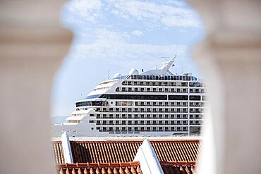 Cruise ship in the port of Lisbon, Portugal, Europe