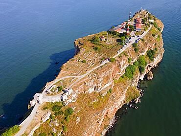 Aerial view, Cape Kaliakra, Dobruja, Black Sea, Bulgaria, Europe