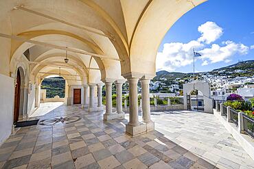 Archways of Agia Triada Church, Lefkes, Paros, Cyclades, Greece, Europe