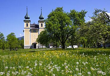 Laurentius Church in Sankt Lorenz near Mondsee, Salzkammergut, Upper Austria, Austria, Europe