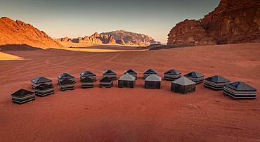 The unique experience of visiting the beautiful desert makes Wadi Rum a worthwhile stop on a visit to Jordan. Dozens of Beduin camps cater offer tourist campsites in the desert under clear skies