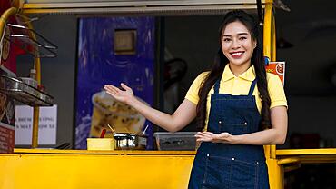 Medium shot smiley woman outdoors