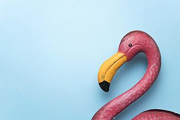 Pink plastic flamingo