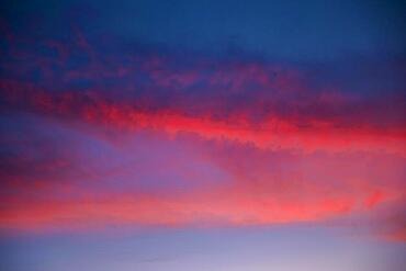 Beautiful clouded sky pink shades