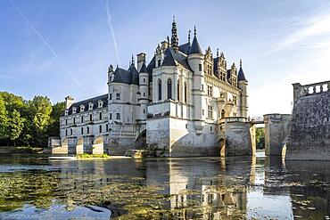 Chenonceau Castle, moated castle in the village of Chenonceaux in the Indre-et-Loire department of the Centre-Val de Loire region, France, Europe