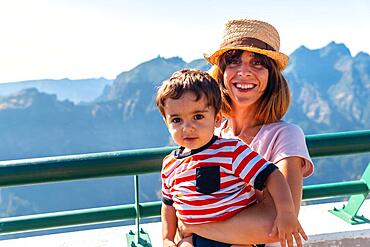 Looking at Curral das Freiras from the Miradouro do Paredao viewpoint, Madeira. Portugal