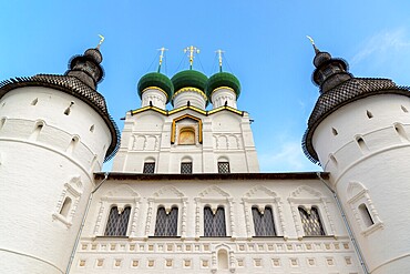 Rostov Veliky, Russia- Domes of churches in the Kremlin