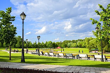 Moscow, Russia, June 08. 2016. General view of the park Tsaritsyno in summer, Europe